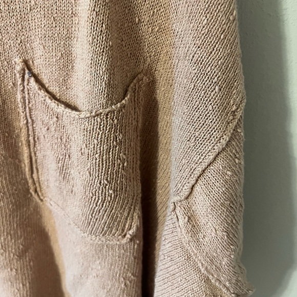 Free People Prism Distressed Sweater Size Small Peach - Picture 7 of 9
